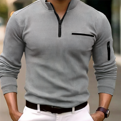 Lucien™ | Polo rayée en coton premium coupe ajustée