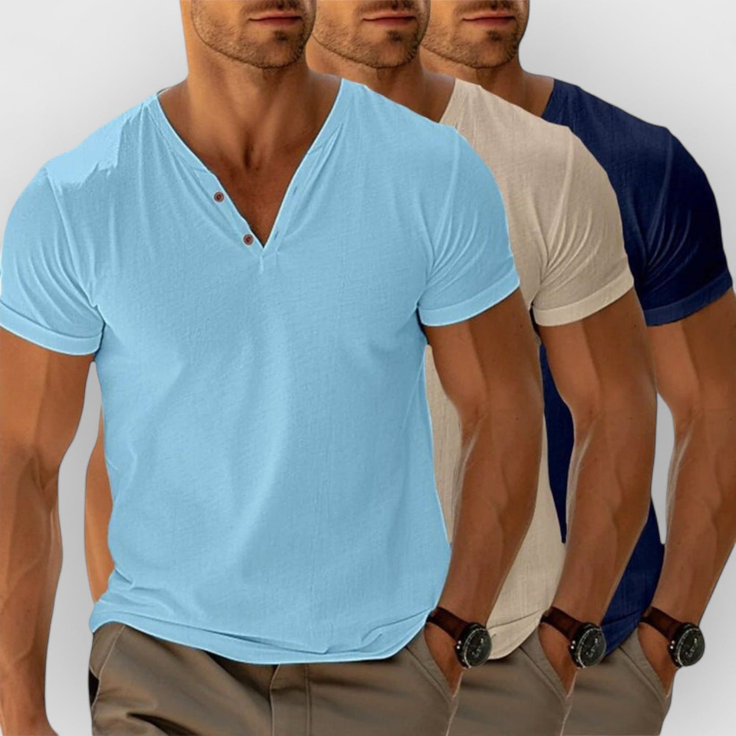 Émile™ | T-shirt en maille à boutons pour homme