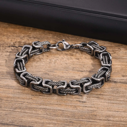 Noé™ | Bracelet tressé en acier poli