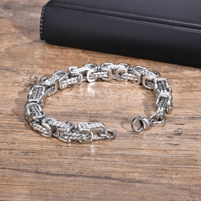 Noé™ | Bracelet tressé en acier poli