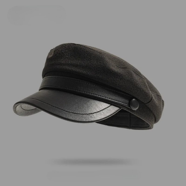 BarónMar™ | Gorra Mediterránea de Piel y Lana