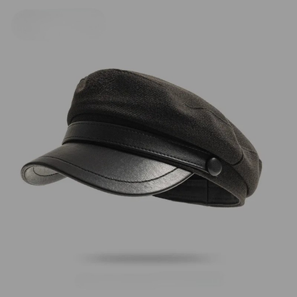 BarónMar™ | Gorra Mediterránea de Piel y Lana