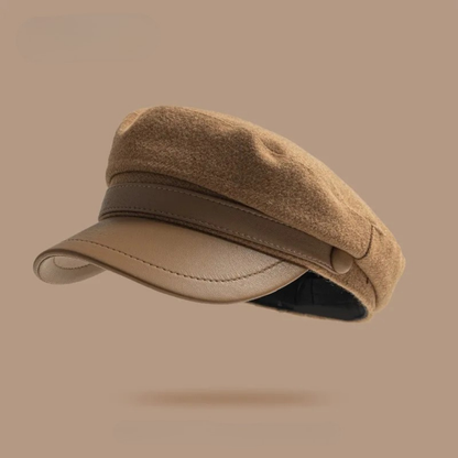 BarónMar™ | Gorra Mediterránea de Piel y Lana