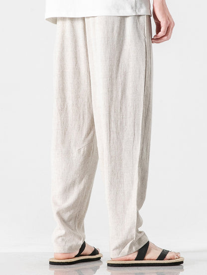 Léo™ | Pantalon Harem en Lin et Coton Relax Fit